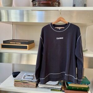 GANNI logo Women XL sweatshirt